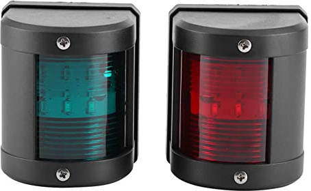 Tbest Lampe De gation, FDe gation LED,Feux De Signsation pour Bate,Feux De gation Bateau LED,Feux De gation De Bateau Ip66 Lampe De Signsation Étae LED Rouge Vert Voyant D'Avert