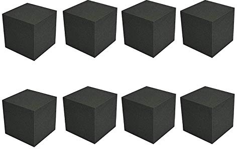 Qutsvosh fonoassorbenti in schiuma fonoassorbente per studio e trattamento acustico, 20 x 20 x 20 cm, 8 pezzi