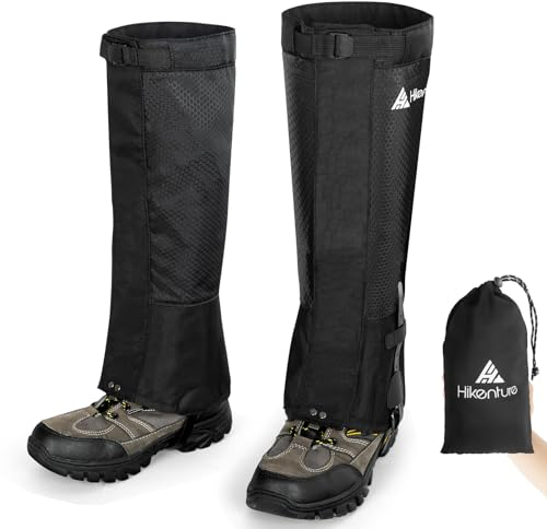HIKENTURE Gamaschen Wandern Wasserdicht - Gamaschen Herren Damen Outdoor Jagd Fahrrad - Regengamaschen Snow Gaiters Schneewandern Schutz vor Regen/Staub/Schnee-1185-A1