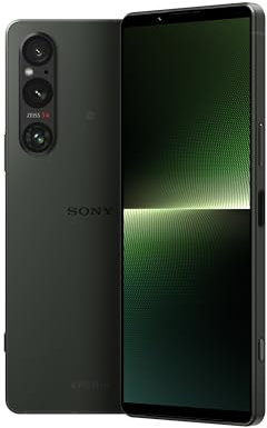Sony Xperia 1 V Green - 6.5 Inch 21:9 Wide 4K HDR OLED - 120Hz Refresh rate -Triple lens(with Next Gen Sensor & ZEISS)- 3.5 mm audio jack - Android 13 - SIM free - Dual SIM hybrid (Renewed)