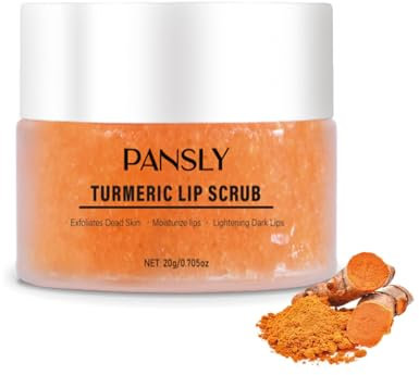 Kurkuma-Lippenpeeling für dunkle Lippen, Peeling Lippenpeeling, Lippenpeeling, Feuchtigkeitscreme, pflegt und hydratisiert die Lippenhautbehandlung, Kurkuma-Zucker-Lippenpeeling für trockene, rissige