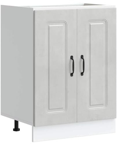 vidaXL Mueble bajo para Fregadero Kalmar Gris hormigón 60x46x81,5 cm