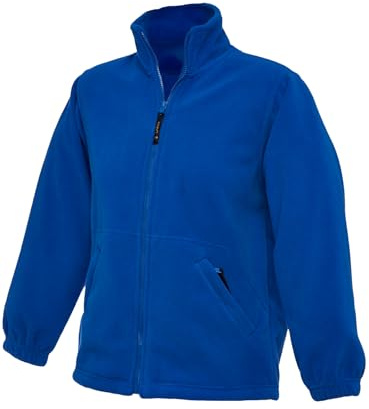 COOZO Unisex Childrens Classic Full Zip Fleece Jacket - Royal - 11-13 Years