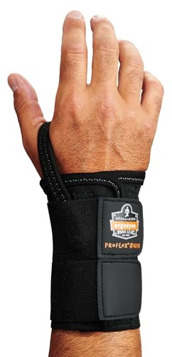 Ergodyne - 70028 ProFlex 4010 Double-Strap Right Wrist Support, Black, X-Large