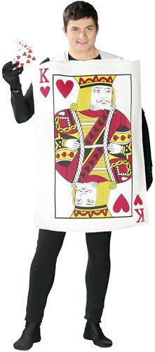 FIESTAS GUIRCA | Disfraz Rey de Cartas Adulto (52-54/L) - Traje de Naipes para Hombres - Disfraces de Alicia y World Book Day - Ideal para Halloween y Carnaval - Multicolor