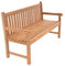 Divero 3-Sitzer Gartenbank Abruzzo aus Teak-Holz, behandelt – Farbe: Braun