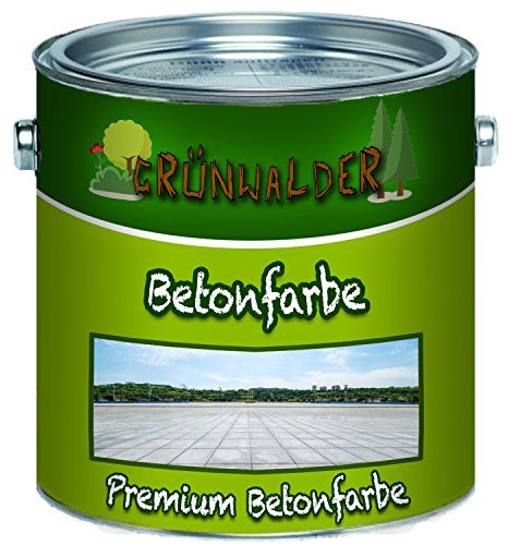 Grünwalder Betonfarbe Bodenfarbe premium Fassadenfarbe hoch-elastische und hochlichtecht für den Innen- und Außenbereich (5 L, Lichtgrau RAL 7035)