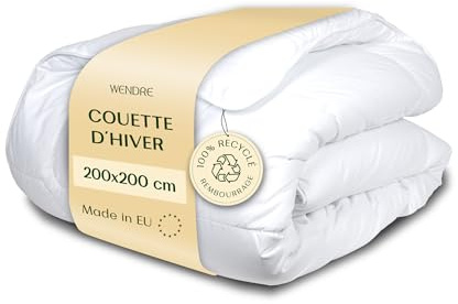 Wendre vintertäcke 200x200 cm – 300 gsm, isolerande konstruktion, varmt | Mikrofiber med isolerande konstruktion, varmt och behagligt, OEKO-TEX, tillverkat i Europa, tvättbart