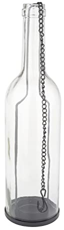 VBS Windlicht-Flasche Glas H: 29 cm B: 7,5 cm mit Hähngekette