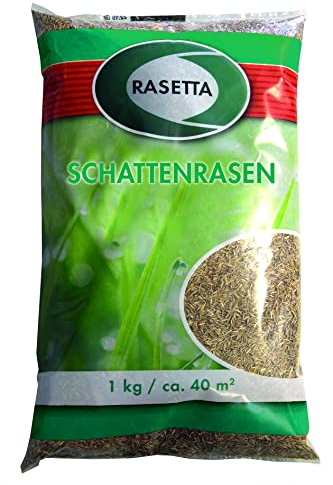 Rasetta Rasensamen Grassamen Schattenrasen, 2,5 kg für ca. 100qm - für schattige und teilschattige Lagen