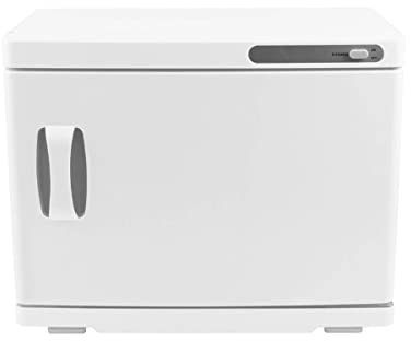 Monster Shop Hot Towel Warmer White 23L Cabinet Heater UV Steriliser Disinfection Facial Salon Beauty Spa Gym Bathroom Home Equipment Stainless Steel Electric 2 Removable Shelves Drip Tray 200W