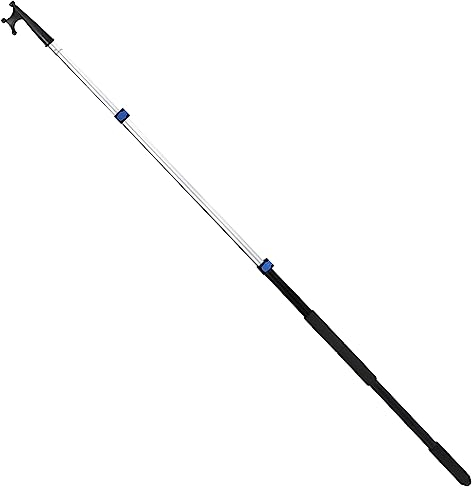 REDCAMP Bootshaken Teleskop für Docking, 250cm Aluminium Ausziehbar Dock Polen, Mehrzweck Leichte schwimmendem Boot Docking Pole Bootszubehör, Schwarz