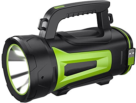 Handhållna LED-ficklampor lykta, superljus ficklampa söklampa, bärbar LED-spotlight, USB-uppladdningsbar vattentät långvarig ficklampa för gruvdrift, camping, vandring, fiske, jakt, patrull