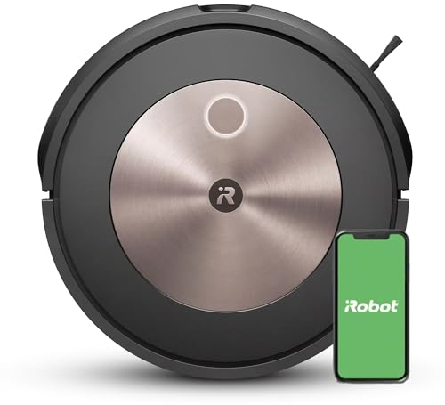 iRobot Roomba j7 (j7156) WLAN-fähiger Saugroboter mit Objekterkennung und -vermeidung, Kartierung, 3-Stufen-Reinigung, gezielte Raum- oder Bereichsreinigung, Sprachassistent kompatibel Farbe: Espresso