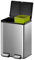 EKO Cubo de Basura Cocina 20L + 20L 2 Compartimentos Esencial | Papelera Reciclaje Acero Inoxidable con Pedal, Cierre Suave | Diseño Compacto y Funcional para Cocina Moderna