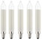 MeetUs 5 Stück 3W 14V E10 Ersatz-Kerzen für Schwibbogen,Kleinschaftkerze für Weihnachtsbaum Kerzen Lichterketten innen und außen mit Brennstellen, Birnen für Lichterbogen,Warmweiß (E10/3W/14V, 5)