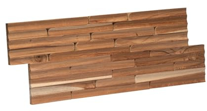 3D Holzpaneele/Holzverblender - Wandpaneele Holz für Wand - Holzwandverkleidung Innen - Wandpanel Haus, Wohnzimmer, Bett, TV usw.