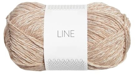 Garn, Häkelgarn, Baumwolle, Wollknäuel, Leinengarn, Leinen, 53 % Baumwolle, 33 % Viskose, 14 % Leinen, weiches, bequemes Mischgarn for Handstricken und Häkeln von Oberteilen, Westen, Pullovern, perfek