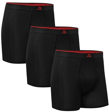 DANISH ENDURANCE 3-Pack Kalsonger i Bambu, Mjuka Boxershorts som Andas för Män