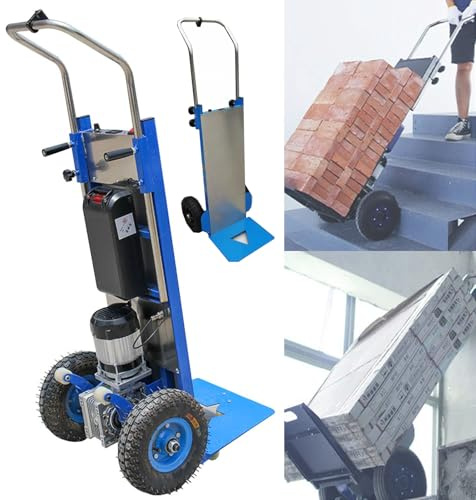 Carretilla de Mano eléctrica, Subida De Escaleras EléCtrica, soporta escaleras y descensos, para el Transporte de Muebles, para DistribucióN LogíStica AlmacéN,001