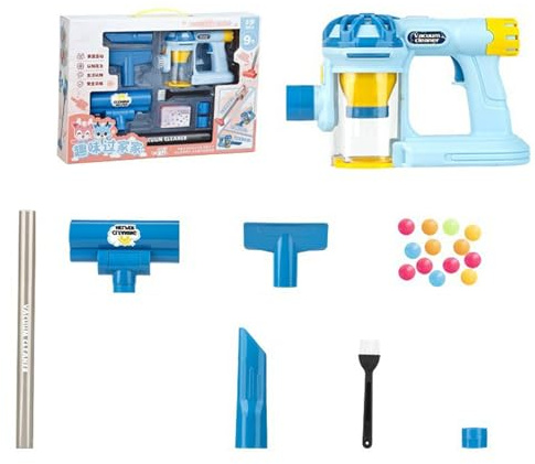 Child Cleaning Toy - Pretend Housework Vacuum, Interactive Dust Catcher Set, Mini Household Appliance, Educational Play Accessory with Safe Build Style | Pretend Vacuum Cleaner for Kids Role-Playing G