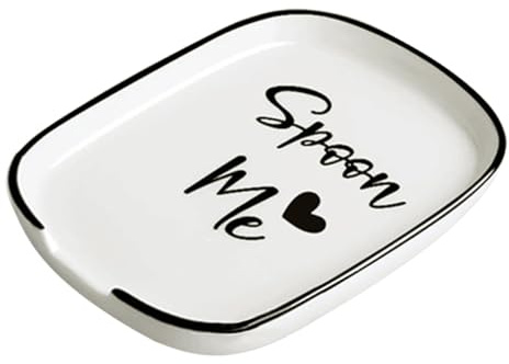 FOMIYES Soporte para Cucharas de Cerámica de Color Claro Reutilizable, Compacto y Resistente para Cocina, Portacucharas Pequeño para Encimera, Accesorio Práctico para Uso Doméstico