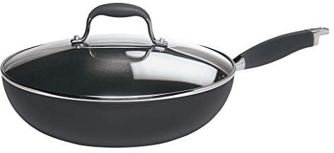 Anolon Advanced Hard Anodized Nonstick Frying Pan/ Fry Saute All Purpose Pan with Lid - 12 Inch, Gray