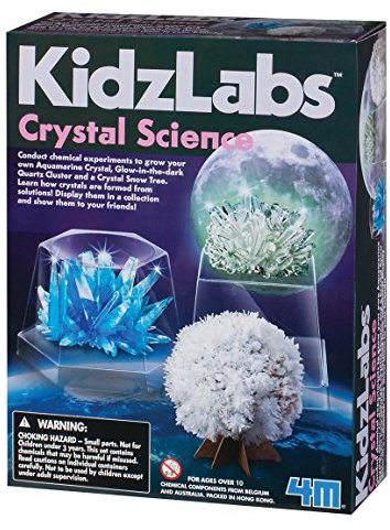4M Kidzlabs Crystal Science Kit - DIY STEM Toys Lab Experiment, Educational Gift for Kids & Teens