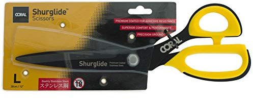 Coral 56801 Shurglide Scissors with Premium Coated Stainless Steel Blade for Wallpaper Large 30CM / 12 inch