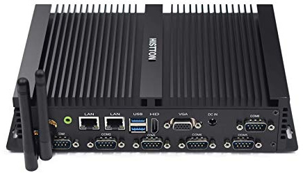 HISTTON Mini PC Desktop PC Core i5-4200U, 8GB RAM, 128GB SSD, Micro PC, Dual LAN, BT, Industrial Mini PC with HDMI/VGA Port, 6 RS232 COM, Support Windows 10 Pro/Linux