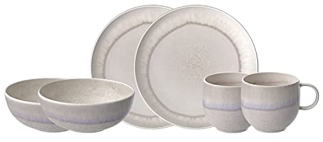 like. by Villeroy & Boch – Perlemor Set Petit-Déjeuner 6 Pièces Beige, Garanti Lave-Vaisselle, Compatible Micro-Ondes, Ensemble De Vaisselle, Assiettes, Service De Table, Porcelaine Haut De Gamme