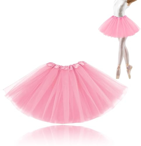 1 Pcs Women's Tulle Tutu Skirt, Women's Tutu Underdress Skirt Prom Evening Occasion Accessories, Adult Tutu Short, Classic Elastic 4 Layered Tulle Tutu Skirt, Tulle Bubble Dance Skirt