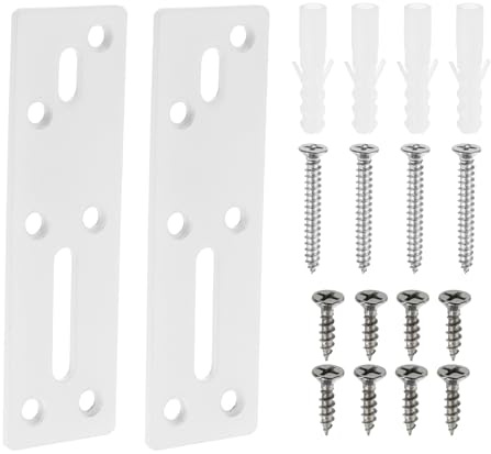QUARKZMAN Piastra Piana in Acciaio Dritta, 2Pz 117x35mm - Piastra di Riparazione Resistente con Fori, Piastra di Rinforzo metallo con Viti per Riparazione e Montaggio di Gazebo (Bianco)