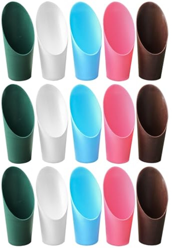 Toddmomy 3 Series De Jardín De Plástico para Plantar Herramientas De Jardinería Cubos para Tierra Y Azul Rosa Verde 5 Piezas X 3