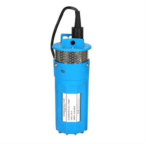 1 styck 12 V 24 V 220 V lyft = 70 m liten för solenergipaneler, djupfontän, dykpump, elektrisk vattentransfer pumpar 6 l/min (24 V, blå)