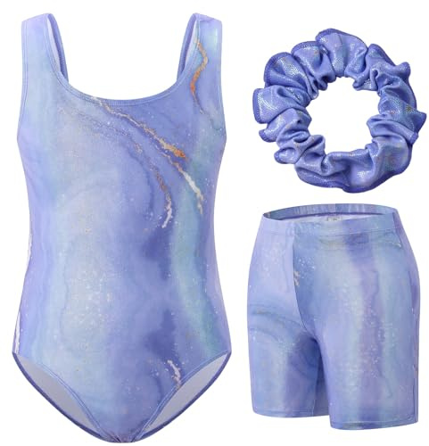 Ewbob Gymnastics Leotards for Girls UPF 50+ Sleeveless Kids Leotard 3-12Y