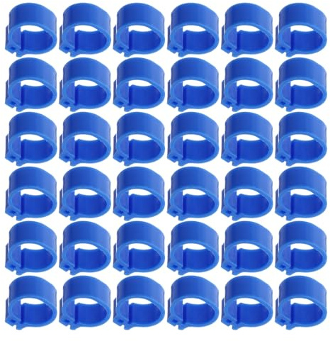Veemoon 100 Pièces Anneaux de Jambe à Clip en Plastique Léger pour Pigeons 10mm Bagues D'identification Gestion D'élevage pour Pigeonniers et Fourniture Avicole