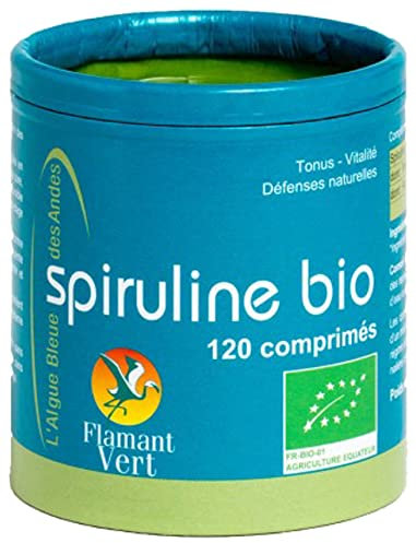 Flamant Vert Spiruline Algue Bleue des Andes 120 Comprimés de 500 mg