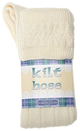 WB SOCKS Children's CREAM KILT HOSE Age 6-9 Years