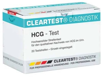 CLEARTEST 00358345 HCG-Schwangerschafts-Teststreifen (20-er Pack)