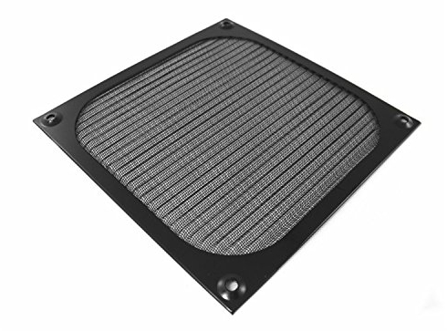 AABCOOLING Aluminium Lüfter Filter, Lüfterabdeckung, für Fan, Staubfilter (92mm, Schwarz)