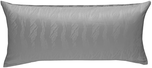 Bettwaesche-mit-Stil Mako Satin Damast Kissenbezug Waves Grau (40 cm x 80 cm)