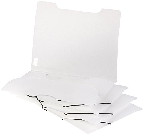 General Office Dokumentenmappe: 4er-Set Eckspanner-Einschlagmappen, Gummizug, Kunststoff, transparent (Gummizugmappe, Eckspannmappen, Hefter)