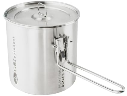 GSI Outdoors Glacier Stainless 1.1 L Boiler for Ultralight Backpacking and Camping 1.1L, Mehrfarbig