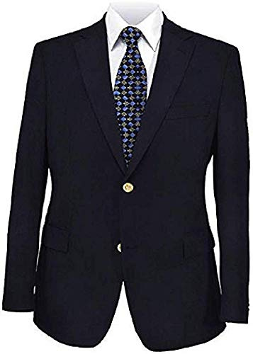 Big and Tall Navy Premium All Wool Classic Blazer to Size 66 in Portly, Regular, Short, Long, and Extra Long Sizes (46 Regular)