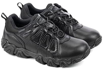 Thorogood Crosstrex Waterproof Safety Toe Work Shoes for Men - Lightweight Polishable Leather and Mesh with Comfort Insole and Slip-Resistant Outsole; ASTM Rated, Black - 10-D