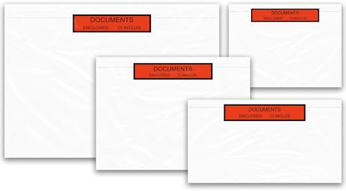 PACKY - Buste Portadocumenti A5 225x165 Mm - 100 Pezzi - Buste Adesive Per Spedizioni