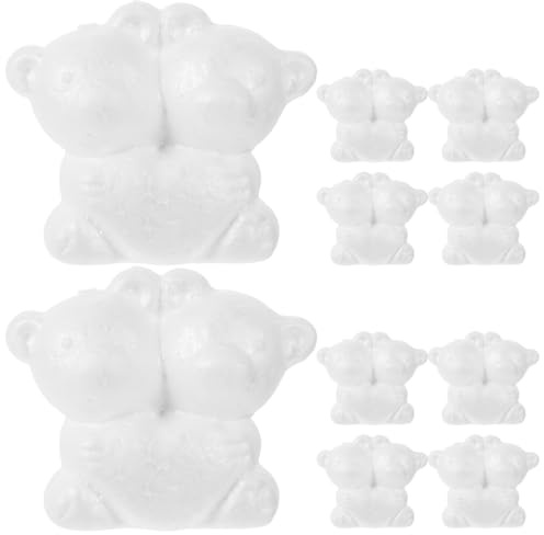 Gogogmee Bear Mold Handmade DIY Animal Sculpture Foam Craft Shapes for Educational Toys and Creative Art Projects 3.5 Inch Durable Foam Bear for Kids and Adults