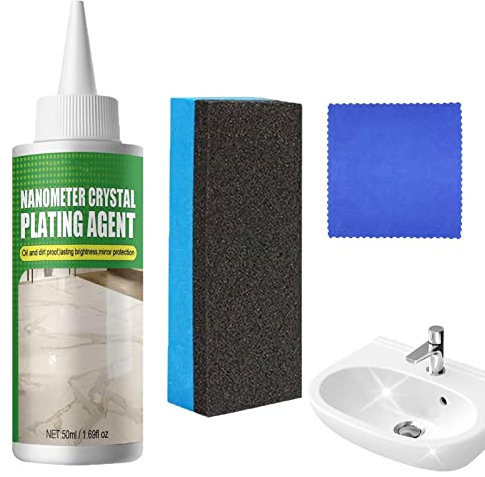 DISPRA Marmo, Agente Pietra Rivestimento Nano . Vernice per piastrelle in ceramica facile da usare, rivestimento sicuro di cristalli pietra, agente impiallacciatura per controsoffitto quarzo