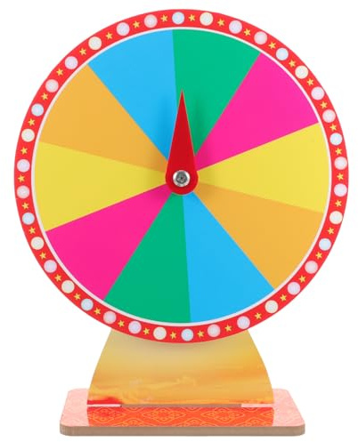 Gadpiparty Rueda para Premios con Soporte De Escritorio - Rueda De La Ruleta De La Fortuna para La Fiesta - Juego Suerte para Carnaval